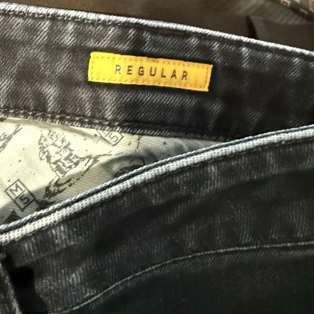 M5 By Meyer AJ ADRIAN JULES Regular Super-Stretch Denim‎ Black Jeans 38x32